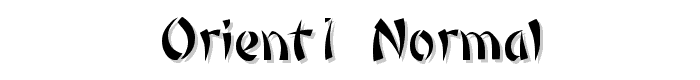Orient1  Normal font